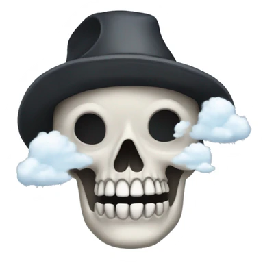 Calavera con nubes sticker