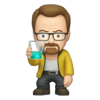 walter white making glass with jesse pinkman sticker
