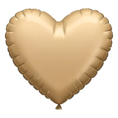 Foil balloon beige heart  sticker