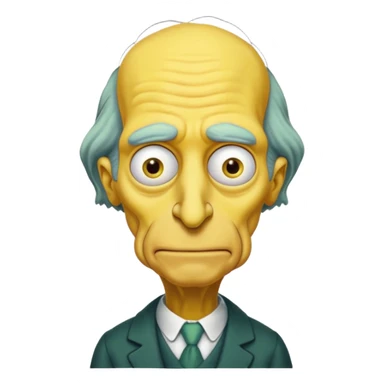 Mr. Burns, simpson, yellow skin tone, very very very long nose. complete yellow sticker