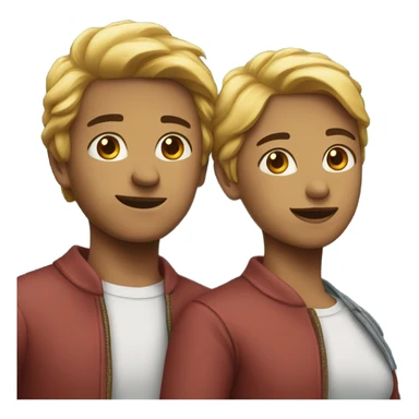 couple back to back sticker