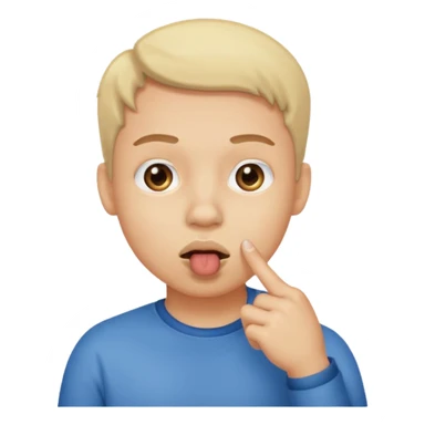 Como el primero pero que el dedo este en la boca  sticker