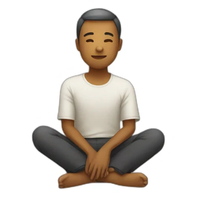 Human sitting calmly sticker