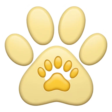 a pastel yellow pawprint sticker
