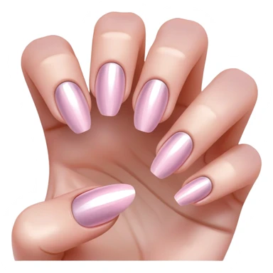 Light pink cat eye nails on fingers  sticker