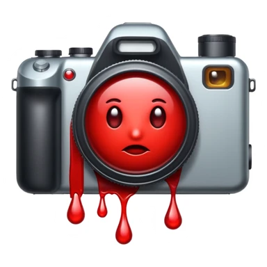 camera full of blood drops sticker