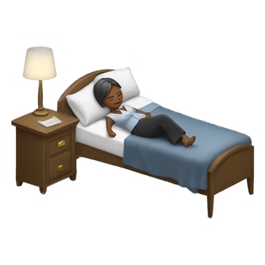 business lady goes to sleep  sticker