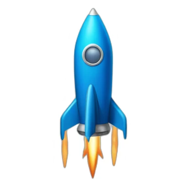 blue rocket sticker