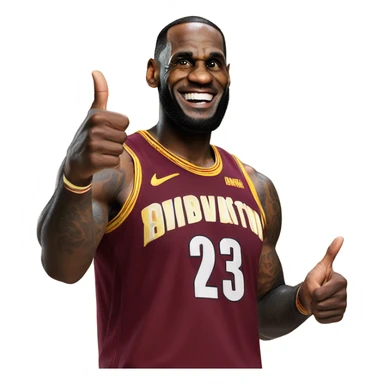 lebron james giving a thumbs up sticker