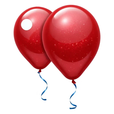 red glitter baloon chat sticker