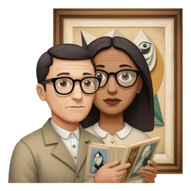 gernika picasso with an art guide sticker