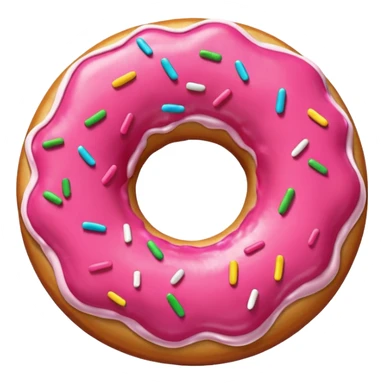 donut rosa liso sem granulado sticker