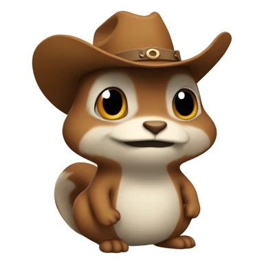 squirl with cowboy hat sticker