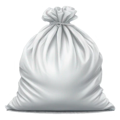 white garbage bag with drawstring sticker