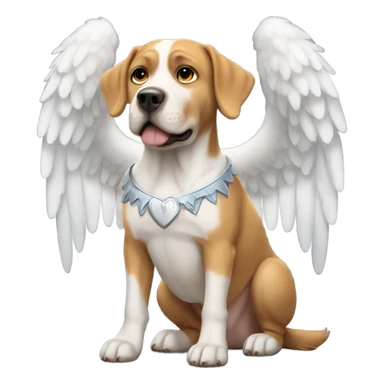 Bully dog wearing angel wings sticker