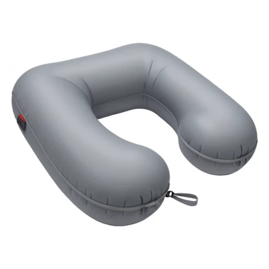 A compact inflatable travel pillow with a sleek surface and adjustable firmness. sticker