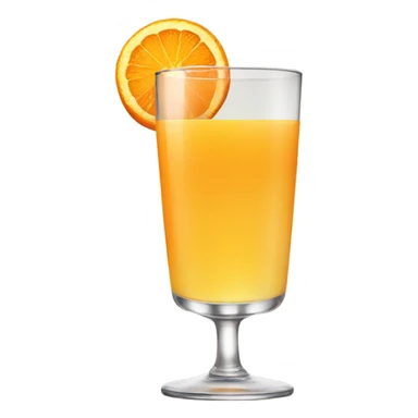 a glass of orange juice sticker