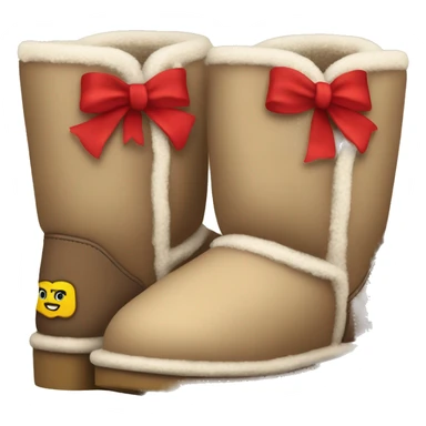 uggs with red bows on the back sticker