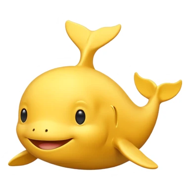 Yellow whale, same as the existing whale emoji but with yellow coloring. sticker