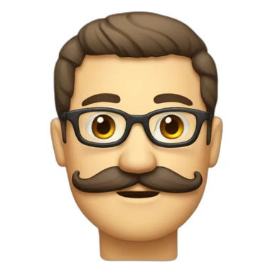 Bonnhome avec une moustache rectangle sticker