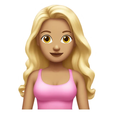 Blonde curvy Pilates princess pink sticker