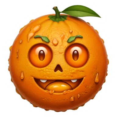 i want a rotten orange emoji. sticker