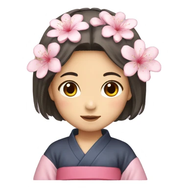 Japanese girl sakura sticker