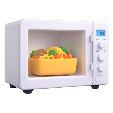 microwave with food inside sticker