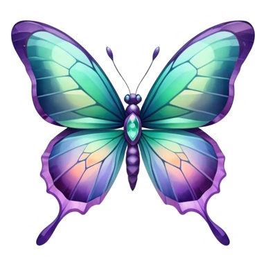 Iridescent Fluorite butterfly sticker