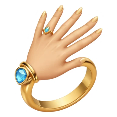 Hand wearing a ring  sticker