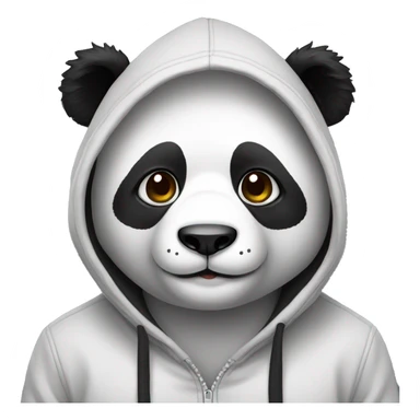 Panda wearing hoodie sticker