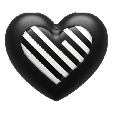 Adidas white stripes black heart sticker