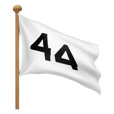 White flag with the sign "404" sticker