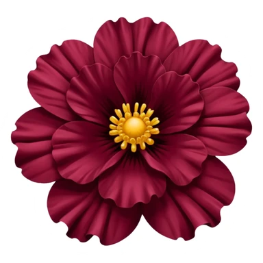 Burgundy flower sticker