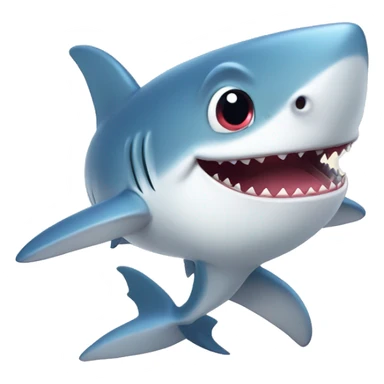 Very cute baby shark and the shark is fat and super happy sticker