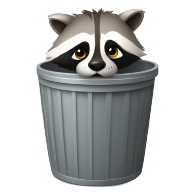 Raccoon in trash can sticker
