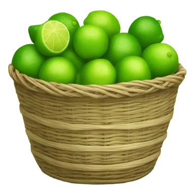 A basket filled with limes sticker