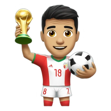 Alexis Sánchez con una copa del mundo sticker