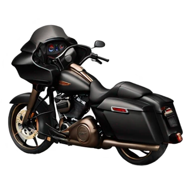 Black Harley Road glide with bronze wheels sticker