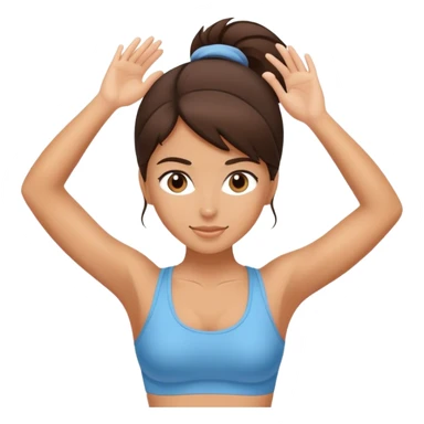 Brunette Pilates girl sticker