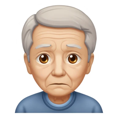 elderly sad sticker