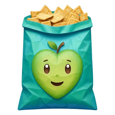 small blue/green snack bag sticker