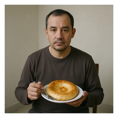 sartarosh xonada shunchaki tarelka v vilka ushlab utirsin tarelkada esa faqat uzbekcha non bulsin kayfiyati xam urtacha bulsin xursan bob ketmasin sticker