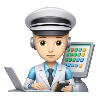 Robo Bookkeeper with accountant hat sticker