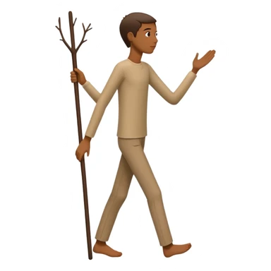 Left view of stick figure sticker