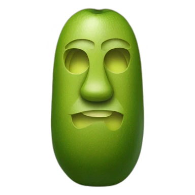 avocado moai statue sticker