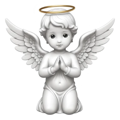 baby angel statue with wings  sticker