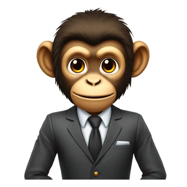 A monkey handlig a busines but its getting impossible, mke it more happie like he finally found what could solve is problems sticker