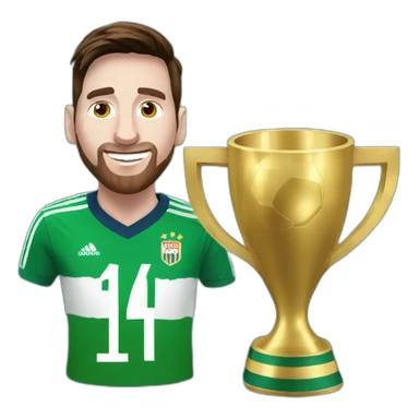 Messi winning the world cup sticker