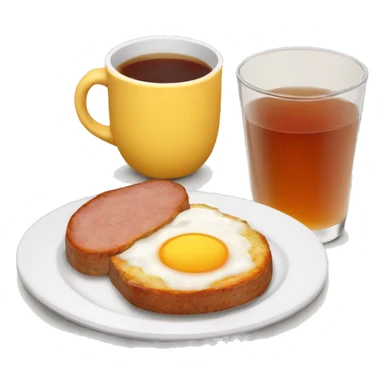 breakfast with sausage and cup of tea sticker